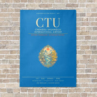 Thumbnail for Chengdu Shuangliu International Airport CTU - Canvas Framed - Turquoise
