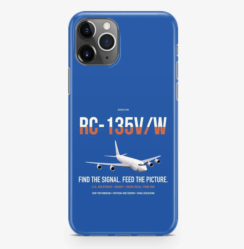 RC-135V W Rivet Joint design on blue magsafe iphone case, for iPhone Pro Max