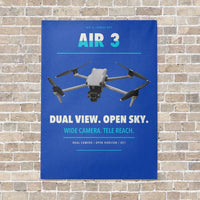 Thumbnail for DJI Air 3 vertical canvas print - no frame - blue background