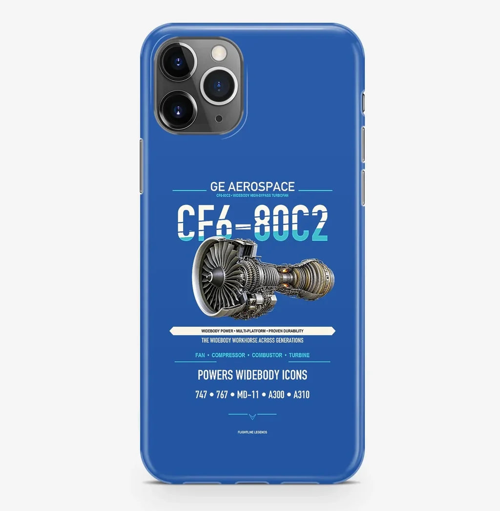 CF6-80C2 Case ProMax design on blue iphone case promax