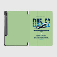 Thumbnail for Embraer E195-E2 design on light green samsung tablet tablet case