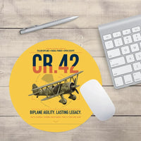 Thumbnail for Fiat CR.42 Falco design on yellow round mouse pad