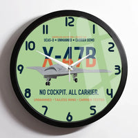 Thumbnail for X-47B UCAS-D Carrier Wing Without a Cockpit design on light green framed wall clock