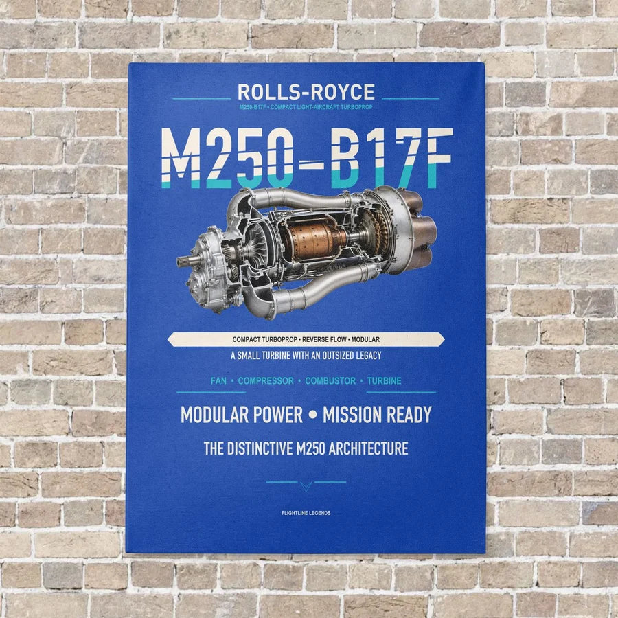 M250-B17F vertical canvas print - no frame - blue background