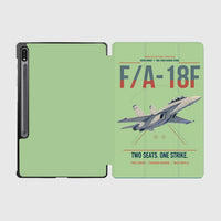 Thumbnail for F-A-18F Super Hornet design on light green samsung tablet tablet case