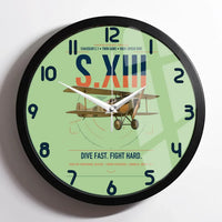 Thumbnail for SPAD S.XIII C.1 design on light green framed wall clock