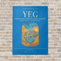 Thumbnail for Edmonton International Airport YEG - Canvas Framed - Turquoise
