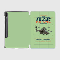 Thumbnail for Boeing AH-64E Apache Guardian design on light green samsung tablet tablet case