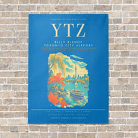 Thumbnail for Billy Bishop Toronto City Airport YTZ - Canvas Framed - Turquoise