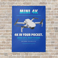 Thumbnail for DJI Mini 4K vertical canvas print - no frame - blue background
