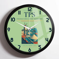 Thumbnail for Vincenzo Florio Airport Trapani-Birgi (TPS) design on light green framed wall clock