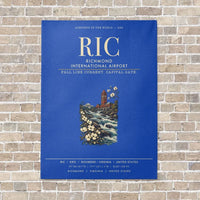 Thumbnail for Richmond International Airport RIC vertical canvas print - no frame - blue background