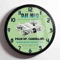 Thumbnail for DJI Neo design on light green framed wall clock