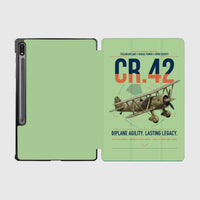 Thumbnail for Fiat CR.42 Falco design on light green samsung tablet tablet case