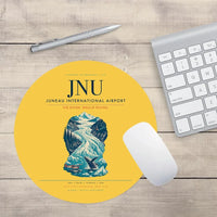 Thumbnail for Juneau International Airport (JNU) design on yellow round mouse pad