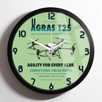 Thumbnail for DJI Agras T25 design on light green framed wall clock