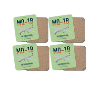 Thumbnail for MQ-1B Predator design on light green 4 pieces set coaster