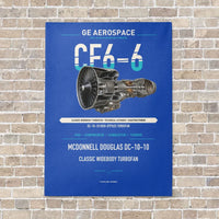 Thumbnail for CF6-6 vertical canvas print - no frame - blue background
