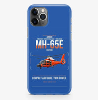 Thumbnail for Airbus MH-65E Dolphin design on blue magsafe iphone case, for iPhone Pro Max