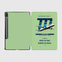 Thumbnail for Boeing 777-9 design on light green samsung tablet tablet case