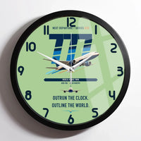 Thumbnail for Boeing 777-200LR design on light green framed wall clock