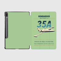 Thumbnail for Bombardier Learjet 35A design on light green samsung tablet tablet case