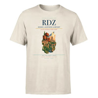 Thumbnail for Rodez–Aveyron Airport (RDZ) T-Shirt single-side front print in Beige | rodezaveyron-airport-rdz-double-side-t-shirt