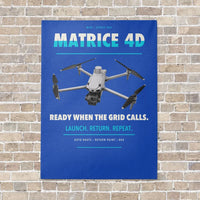Thumbnail for DJI Matrice 4D vertical canvas print - no frame - blue background