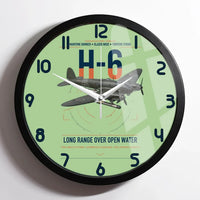 Thumbnail for Heinkel He 111H-6 design on light green framed wall clock