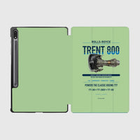Thumbnail for TRENT 800 design on light green samsung tablet tablet case
