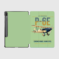 Thumbnail for Curtiss P-6E Hawk design on light green samsung tablet tablet case