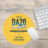 Thumbnail for Diamond DA20 design on yellow round mouse pad