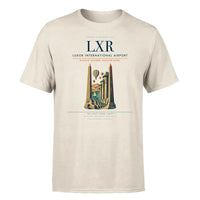 Thumbnail for Luxor International Airport (LXR) T-Shirt single-side front print in Beige | luxor-international-airport-lxr-double-side-t-shirt