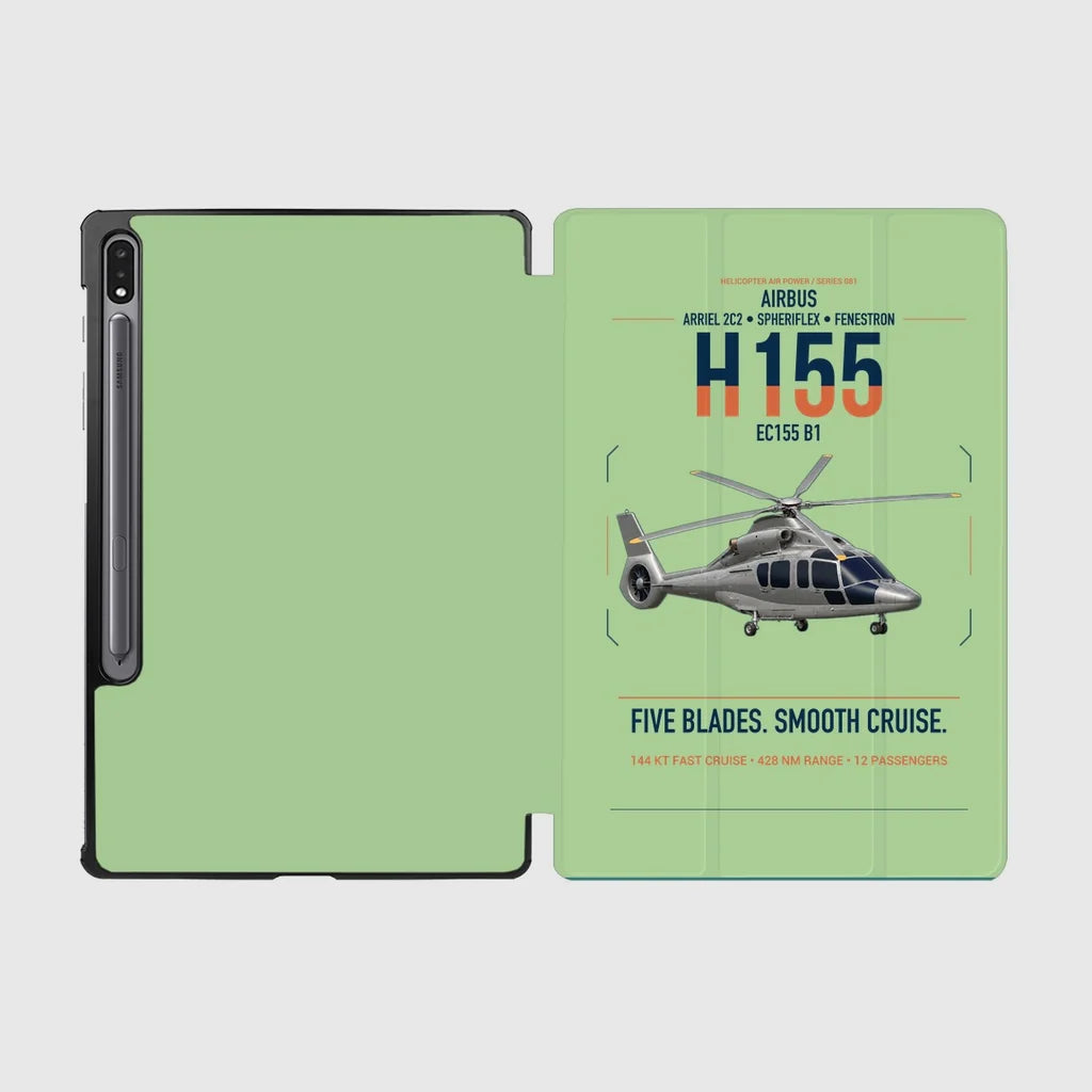 Airbus H155 EC155 B1 design on light green samsung tablet tablet case