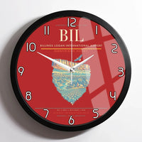 Thumbnail for Billings Logan International Airport BIL Wall-Clock Framed - Red