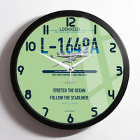 Thumbnail for Lockheed L-1649A Starliner design on light green framed wall clock
