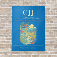 Thumbnail for Cheongju International Airport CJJ - Canvas Framed - Turquoise