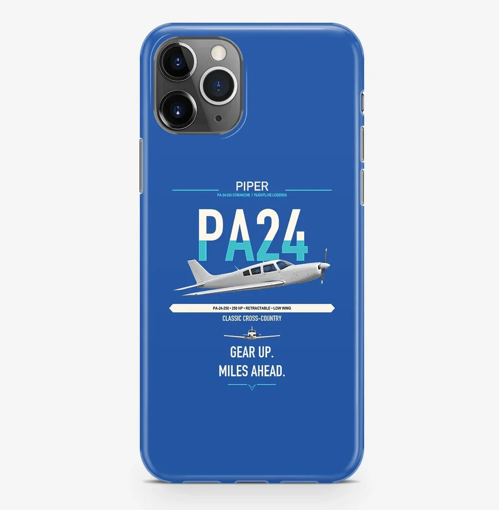 Piper PA-24-250 Comanche 250 design on blue magsafe iphone case, for iPhone Pro Max