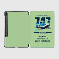 Thumbnail for Boeing 747-200B design on light green samsung tablet tablet case