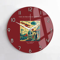 Thumbnail for VINTAGE G4199 - The Homestead Airdrop - Designed Wall Clocks design on darkred no-frame