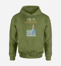 Thumbnail for Helena Regional Airport (HLN) design on green army hoodie single-side print