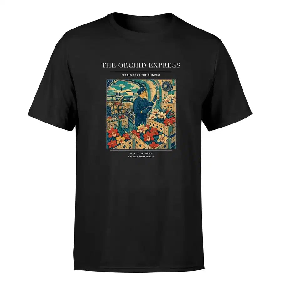 VINTAGE G4233 - The Orchid Express - Premium T-Shirt design on black premium t shirt