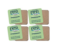 Thumbnail for Cessna Citation Excel design on light green 4 pieces set coaster