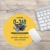Thumbnail for O-360 design on yellow round mouse pad