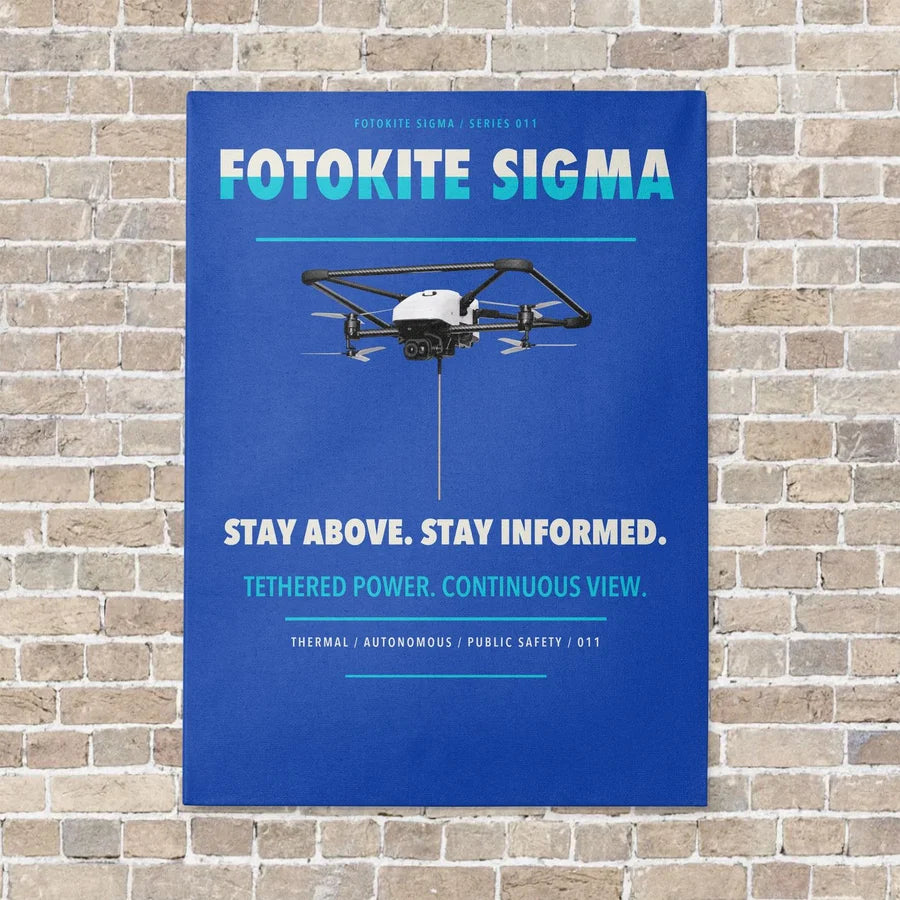 Fotokite Sigma vertical canvas print - no frame - blue background