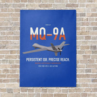 Thumbnail for MQ-9A Reaper vertical canvas print - no frame - blue background