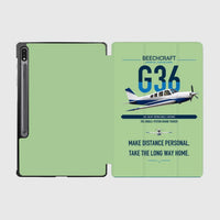 Thumbnail for Beechcraft Bonanza G36 design on light green samsung tablet tablet case