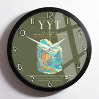 Thumbnail for St. John's International Airport YYT Wall-Clock Framed - Green Army