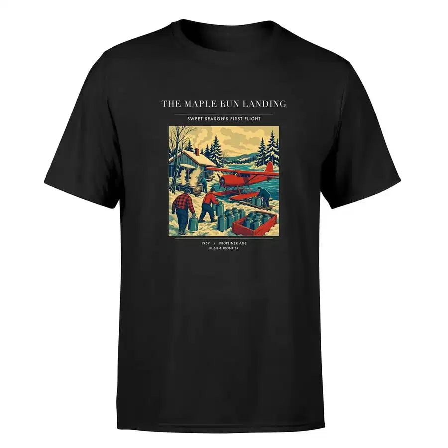 VINTAGE G4398 - The Maple Run Landing - Premium T-Shirt design on black premium t shirt