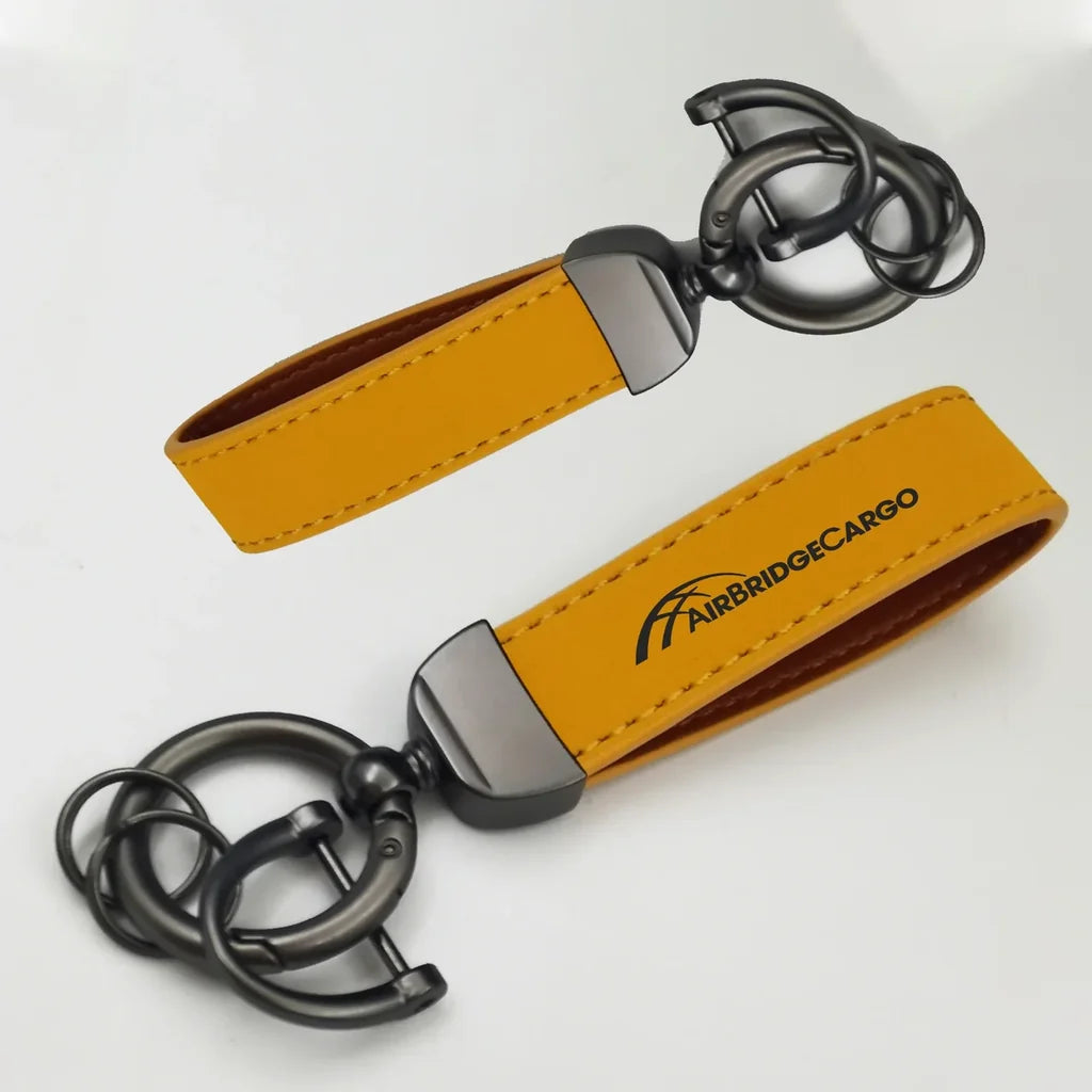 AirBridgeCargo Horseshoe Buckle key chain in yellow